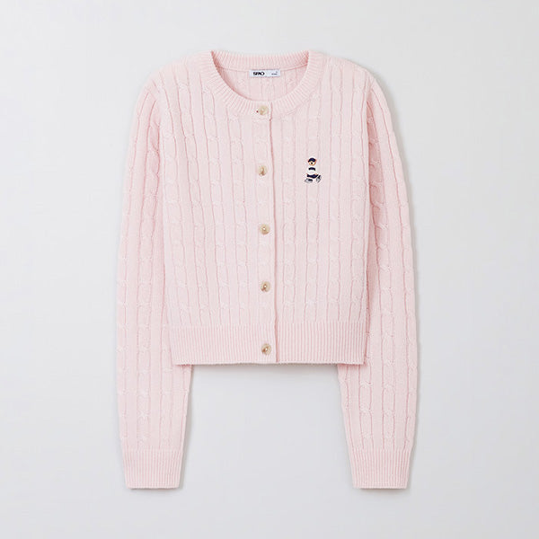 SPAO Women Long Sleeve Woody Crop Cardigan SPCKF12G51 Beige