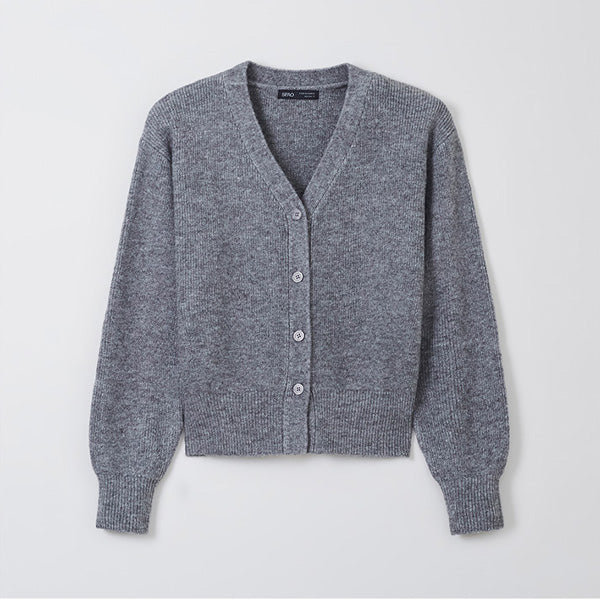 SPAO Women Long Sleeve Loose Fit Cardigan SPCKF12W12 Oatmeal