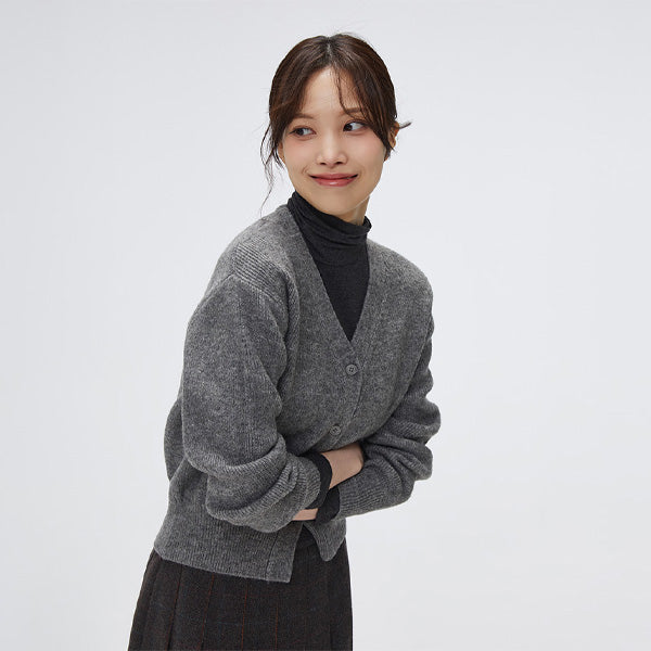 SPAO Women Long Sleeve Loose Fit Cardigan SPCKF12W12 Oatmeal