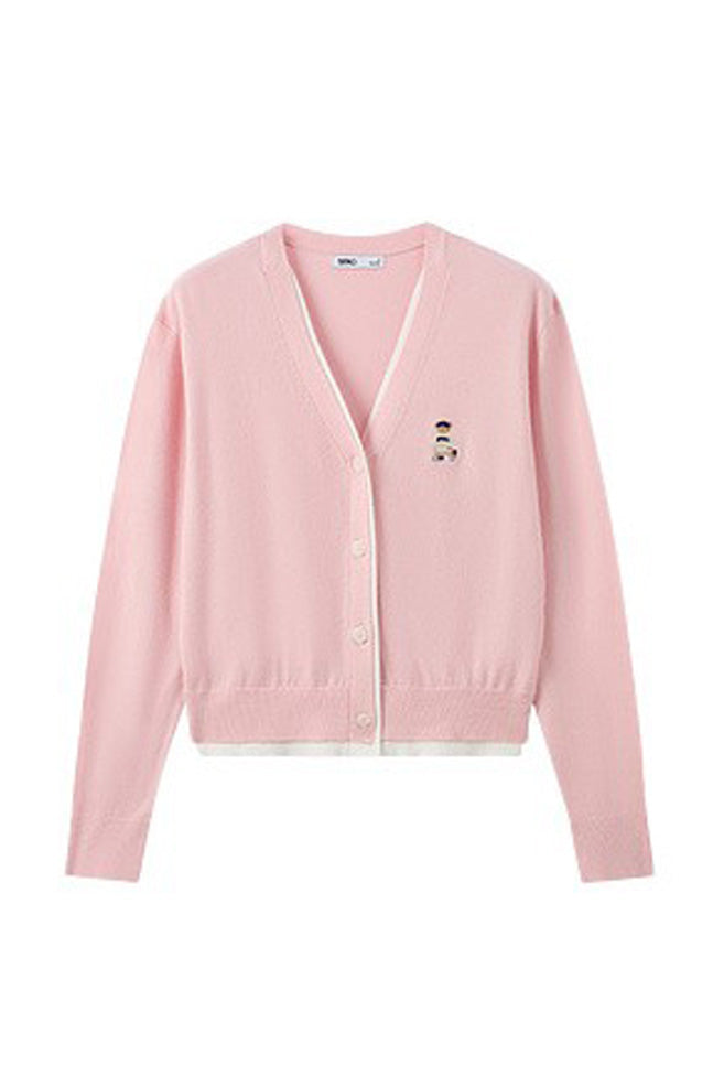 Women Long Sleeve Woodie Layered Cardigan