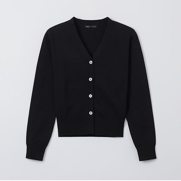 SPAO Women Long Sleeve Vneck Cardigan SPCKF23W05 Navy