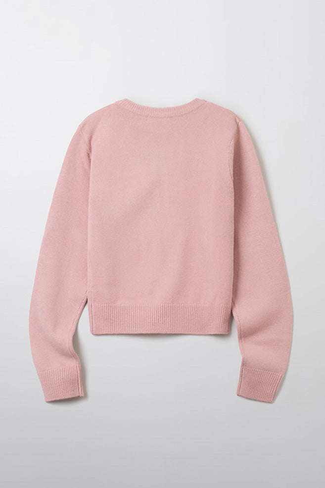 Women Long Sleeve Woodie Crop Cardigan