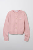 Women Long Sleeve Woodie Crop Cardigan