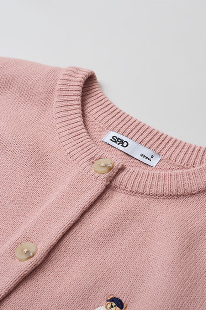 Women Long Sleeve Woodie Crop Cardigan