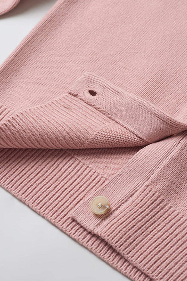 Women Long Sleeve Woodie Crop Cardigan