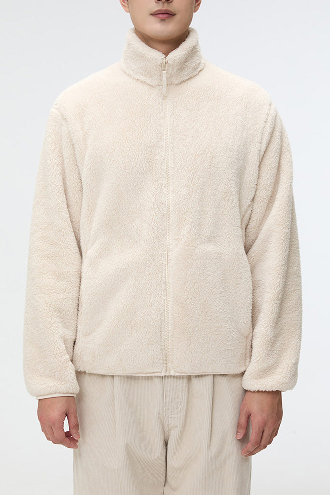 Men Long Sleeve Basic Zip-Up Jacket