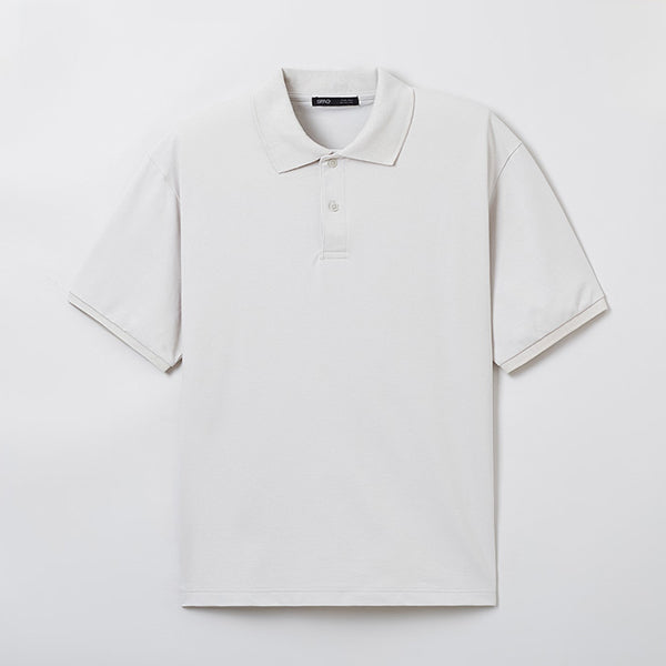 SPAO Men Short Sleeve Basic Polo SPHWE24M01 Light Grey
