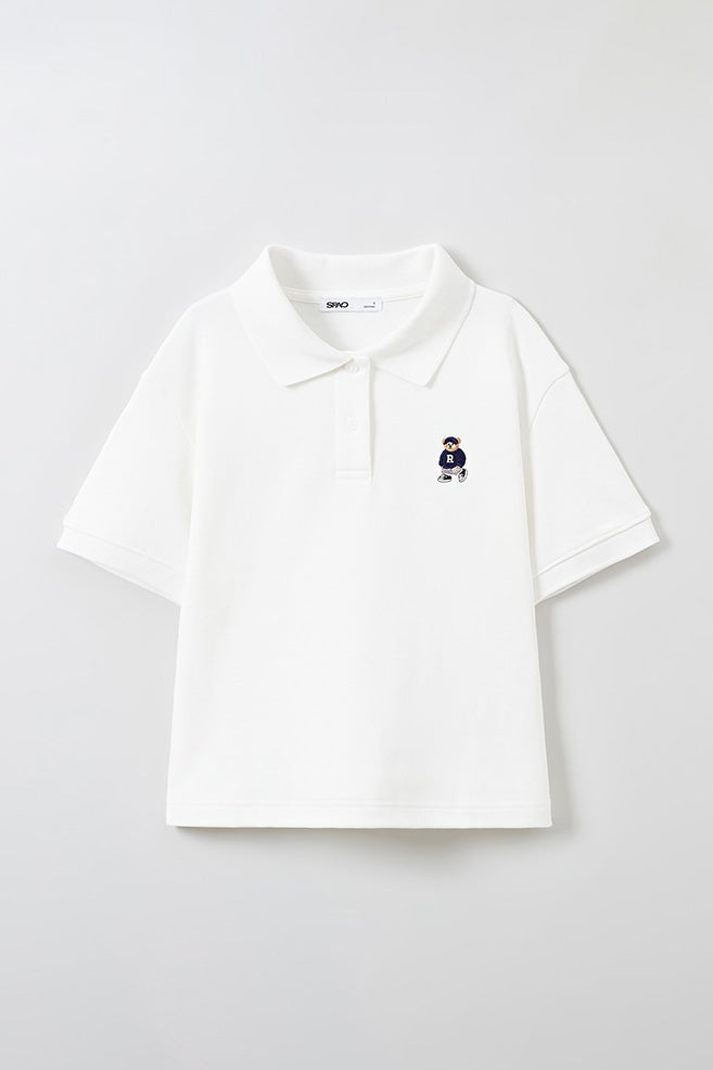 SPAO Women Short Sleeve Woody Crop Polo