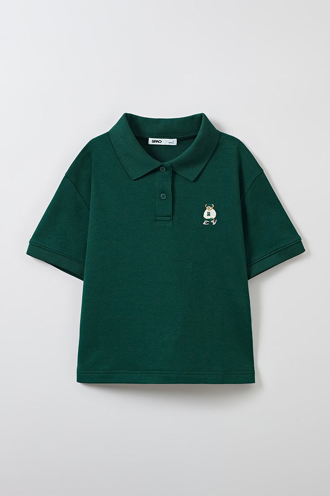 SPAO Women Short Sleeve Woody Crop Polo