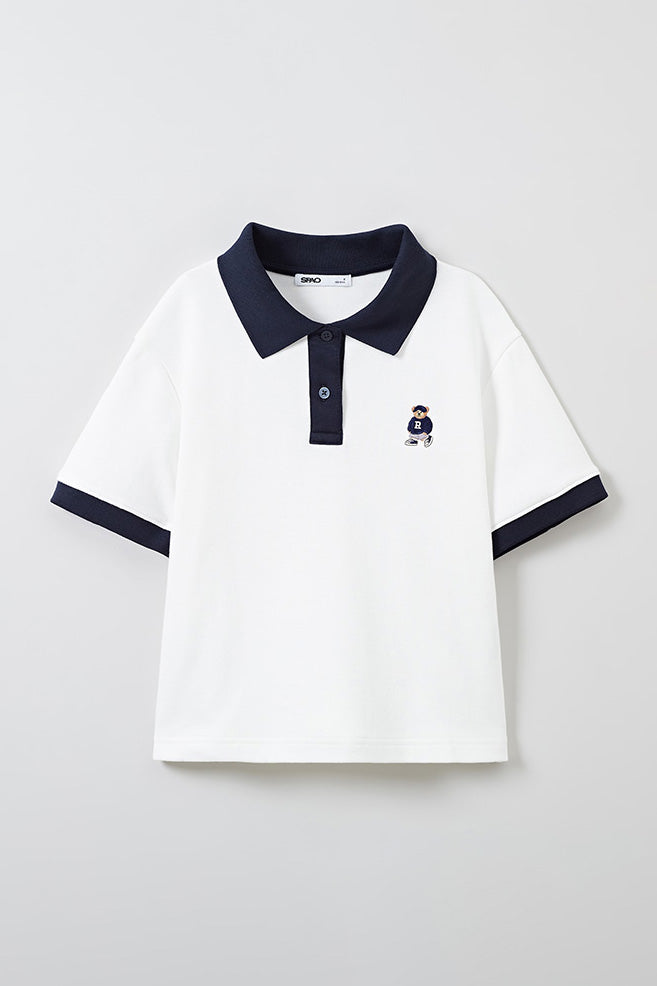 SPAO Women Short Sleeve Woody Crop Polo