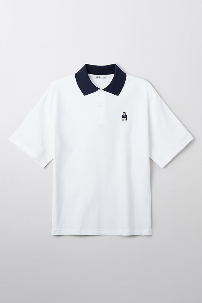 Men Short Sleeve Woodie Polo Tee