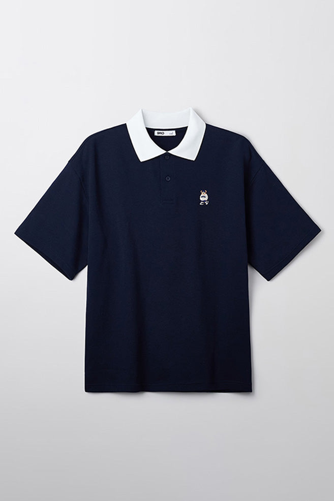 Men Short Sleeve Woodie Polo Tee