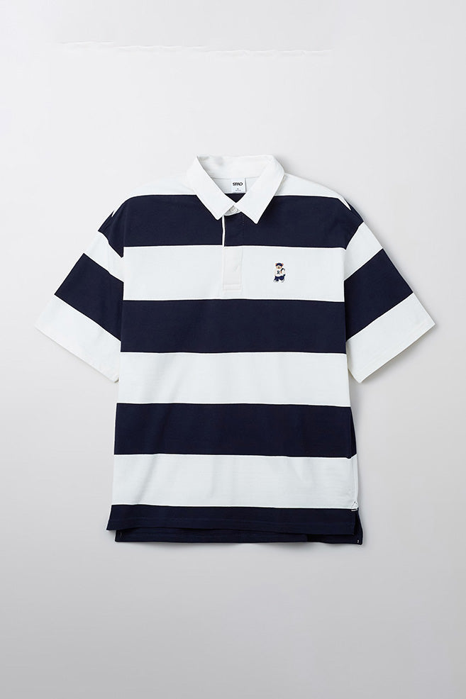 Men Short Sleeve Woodie Stripe Tee