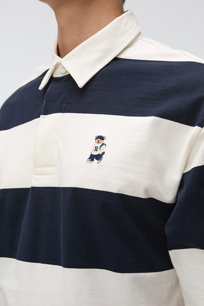 Men Short Sleeve Woodie Stripe Tee