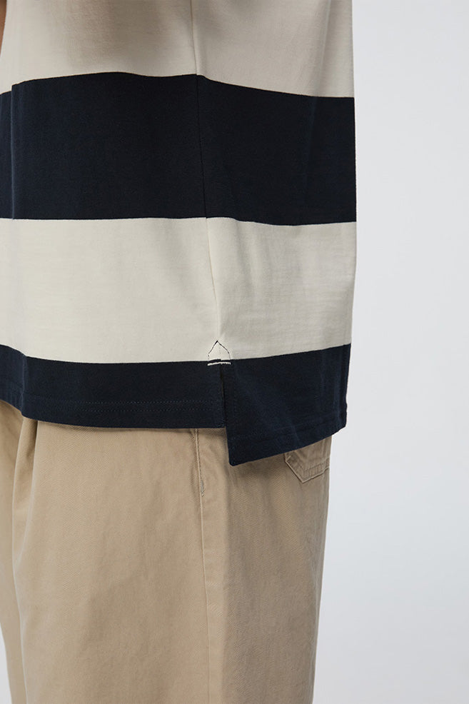 Men Short Sleeve Woodie Stripe Tee