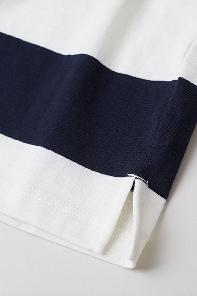 Women Short Sleeve Woodie Stripe Tee
