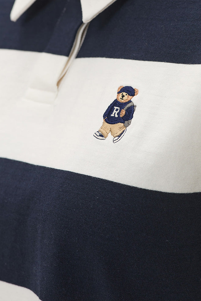 Women Short Sleeve Woodie Stripe Tee