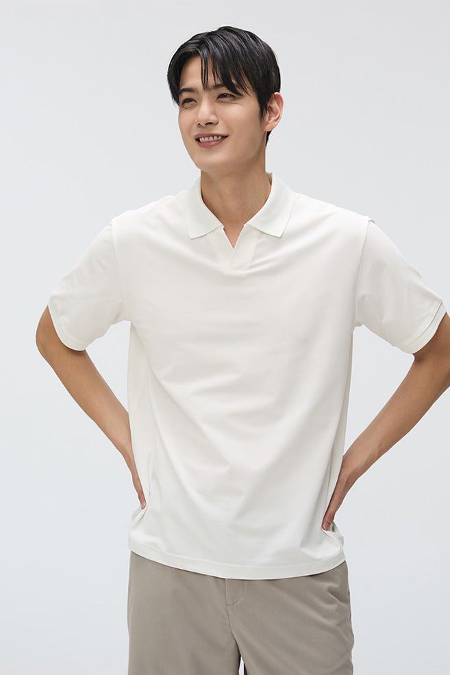 SPAO Men Short Sleeve Polo Collar Tee