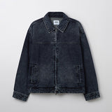SPAO Men Long Sleeve Denim  Zipup Jacket SPJEF23C02 Ash Indigo