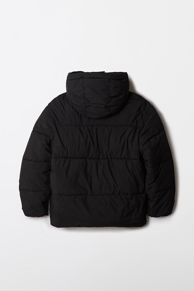 Men Long Sleeve Basic Hooded Puffer