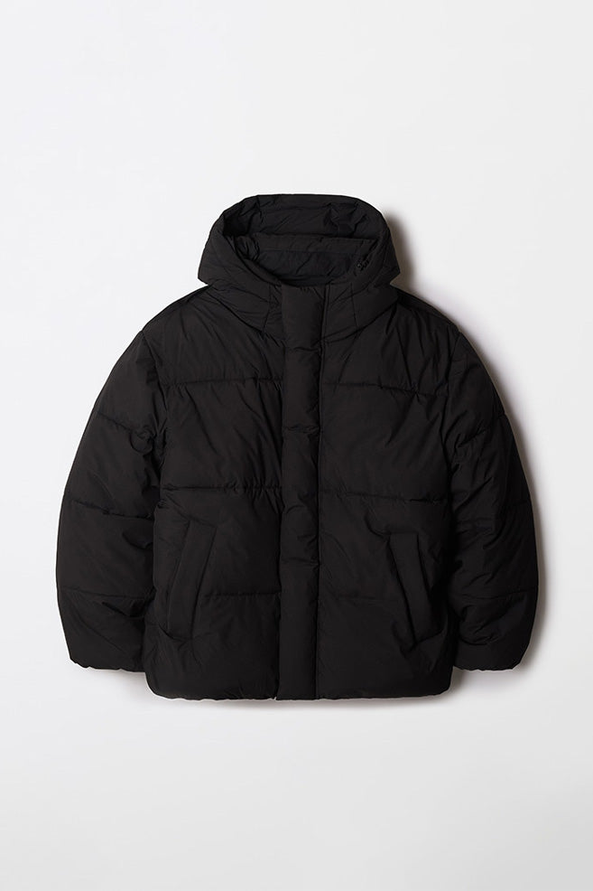 Men Long Sleeve Basic Hooded Puffer