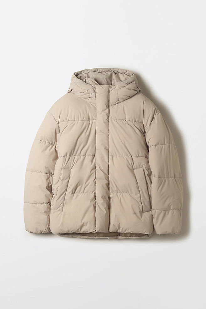 Men Long Sleeve Basic Hooded Puffer