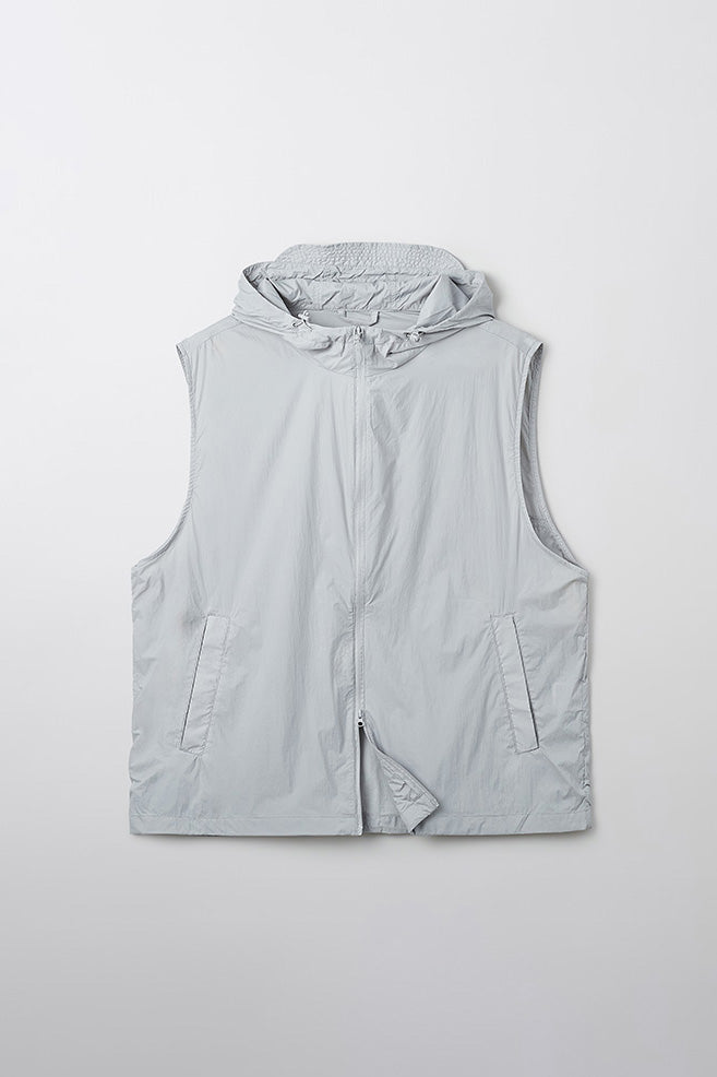 Men Sleeveless Lightweight Hood Vest