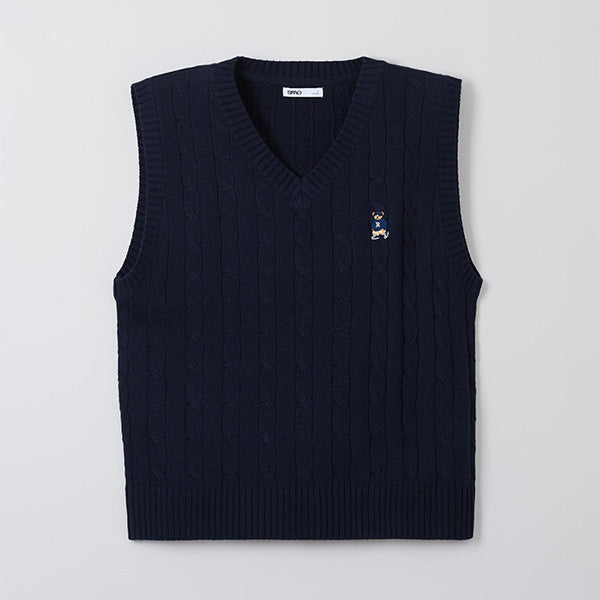 SPAO Men Sleeveless Woodie Vest SPKVF12C53 Navy