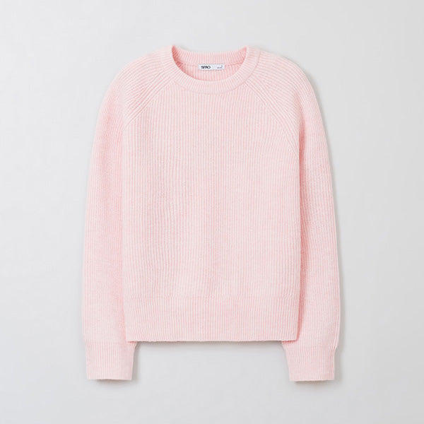 SPAO Women Long Sleeve Round Neck Pullover SPKWF11G01 Pink