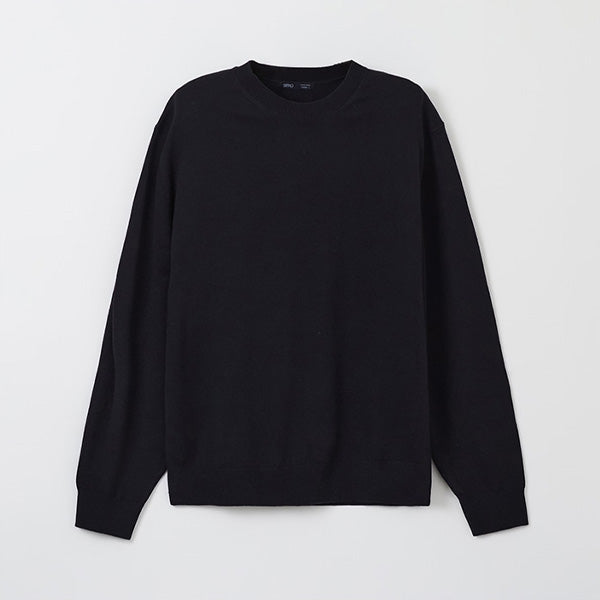 SPAO Men Long Sleeve Merino Pullover SPKWF12M01 Black