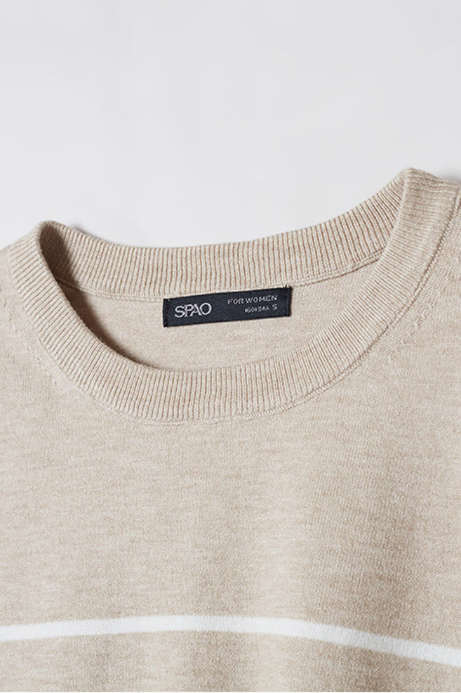 Women Long Sleeve Soft Yarn Round Neck Knitwear