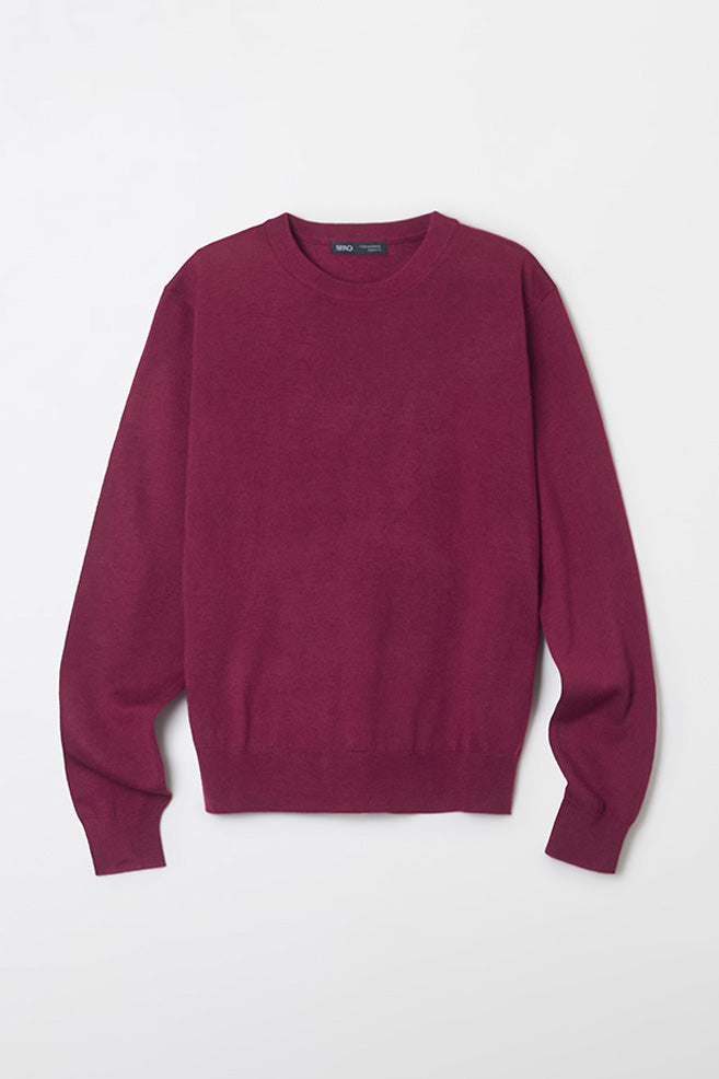 Women Long Sleeve Merino Round Neck Knitwear
