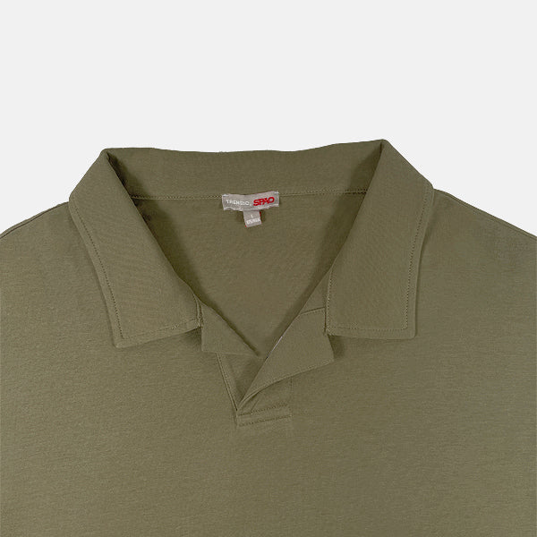 SPAO Men Short Sleeve Polo Tee SPLCE38C02 Dark Khaki