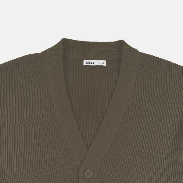 SPAO Men Long Sleeve Cardigan SPLCE38C03 Dark Khaki