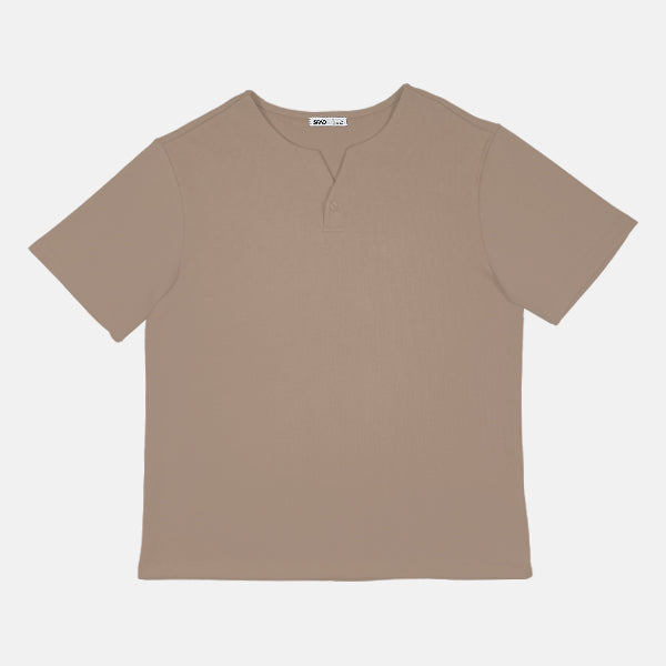 SPAO Men Short Sleeve Waffle Tee SPLCF13C05 D/Beige