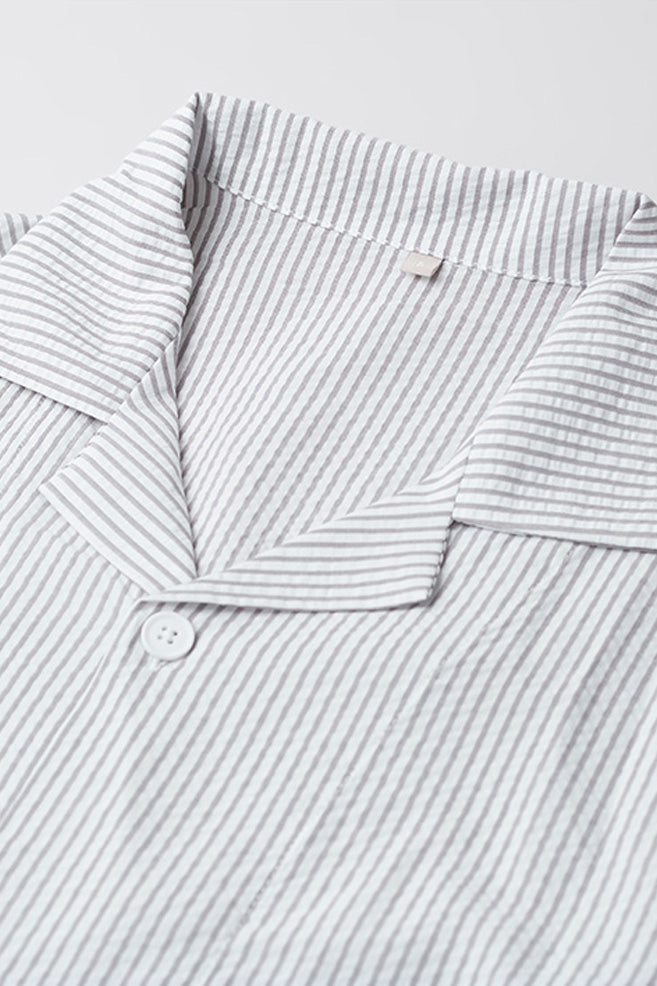 Men Short Sleeve Seersucker Pyjamas