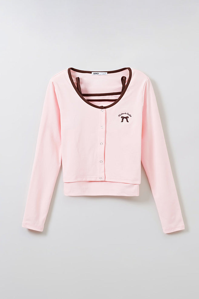 SPAO Women Long Sleeve Cardigan Set