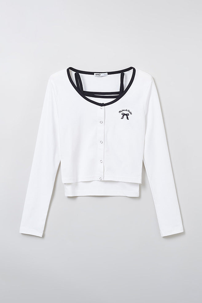 SPAO Women Long Sleeve Cardigan Set