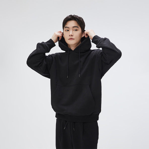 SPAO Men Long Sleeve Overfit Hoodie SPMHF12C01 Black
