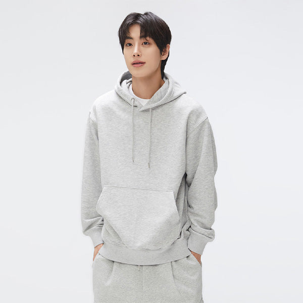 SPAO Men Long Sleeve Overfit Hoodie SPMHF12C01 Melange Grey