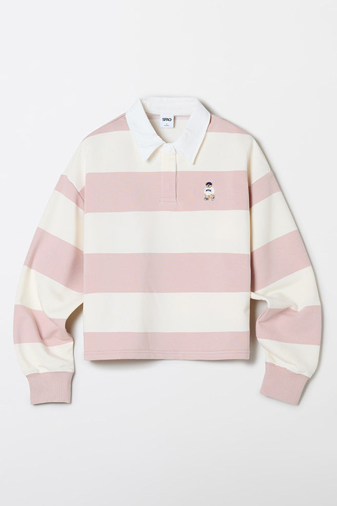 Women Long Sleeve Woodie Crop Sweatshirt