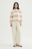 Women Long Sleeve Woodie Crop Sweatshirt