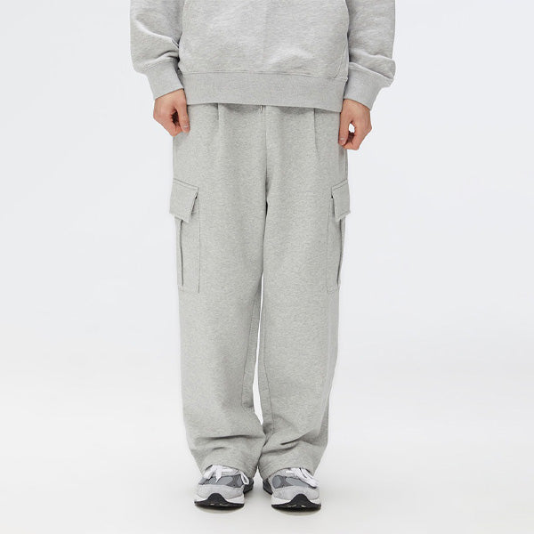 SPAO Men Cargo Wide Sweat Pants SPMTF23C04 Light Melange GR