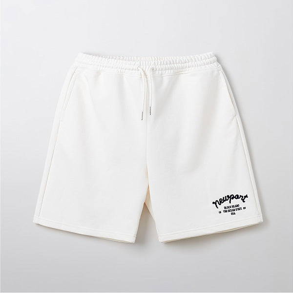 SPAO Men Embroidered Shorts SPMTF23C61 Cream