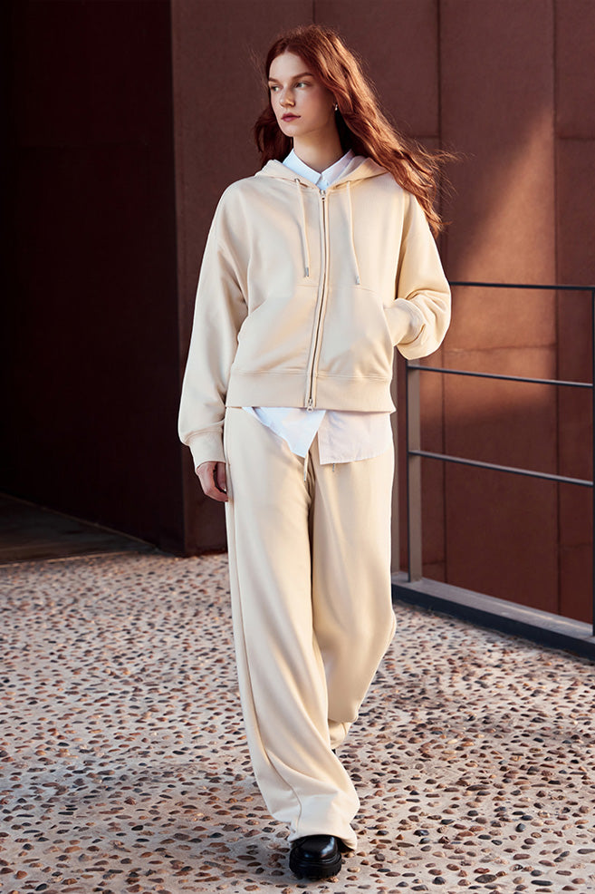 Women French Terry Wide Sweatpants