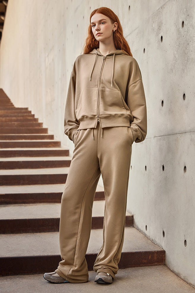 Women French Terry Wide Sweatpants