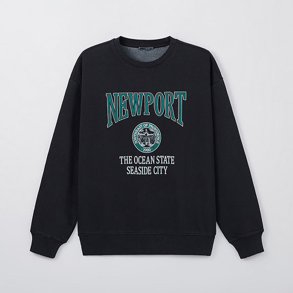 SPAO Men Long Sleeve Newport Pullover SPMWF12C53 Charcoal