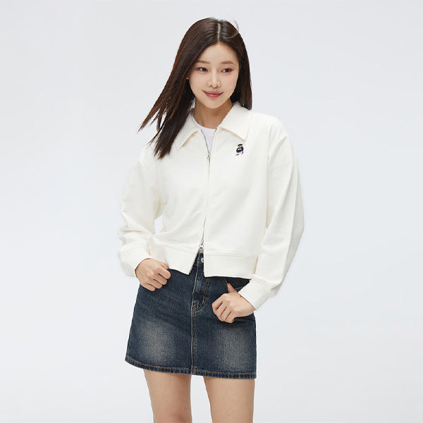 SPAO Women Long Sleeve Woody Crop Knit SPMWF12G51 Light GR