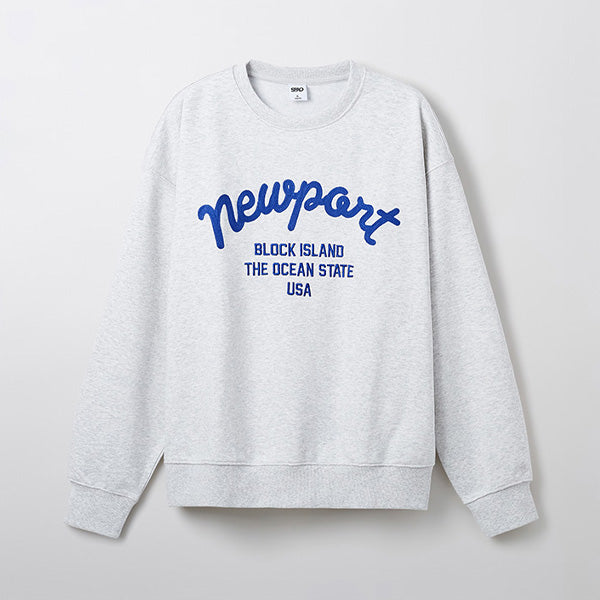 SPAO Men Long Sleeve Embroidered Pullover SPMWF23C61 Cream