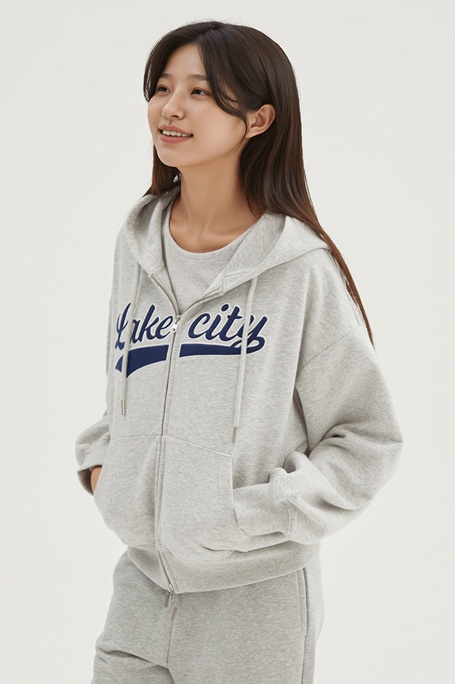 Women Long Sleeve Lake City Crop Hoodie